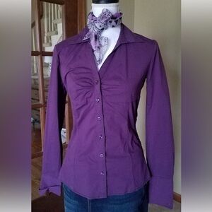 Sexy Fitted Magenta Purple Dress Shirt from Italy